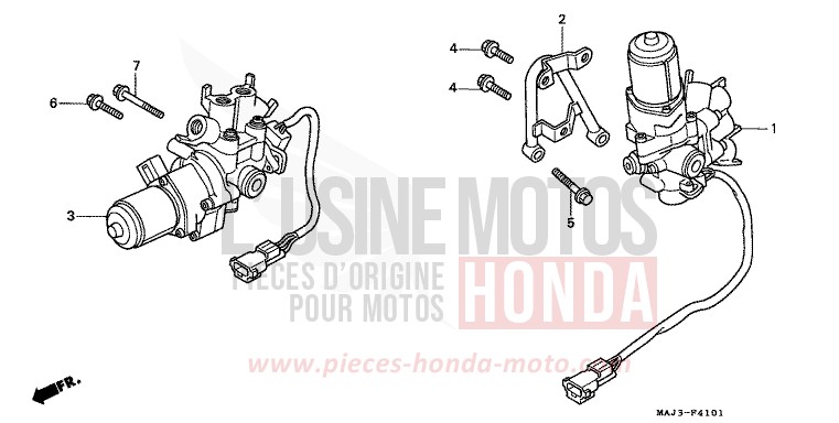 MODULATEUR ABS (ST1100AT/AV/AW) de Pan-European ABS CANDY WINE BERRY RED-U (R114) 1996